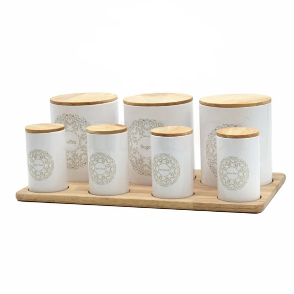 تصویر  پاسماوری ۸ پارچه سام ست مدل گاردانیا چوبی