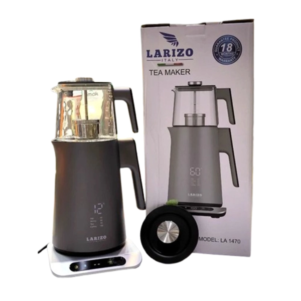 چای ساز لاریزو مدل LA-1470 ظرفیت ۱.۸ لیتر با کتری استیل ضد زنگ