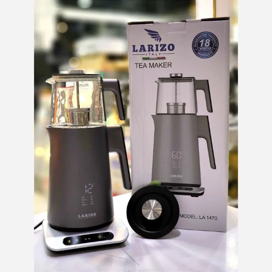 چای ساز لاریزو مدل LA-1470 ظرفیت ۱.۸ لیتر با کتری استیل ضد زنگ