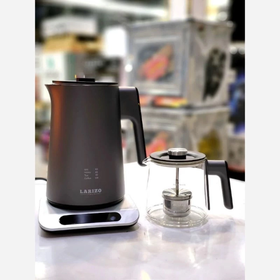 چای ساز لاریزو مدل LA-1470 ظرفیت ۱.۸ لیتر با کتری استیل ضد زنگ