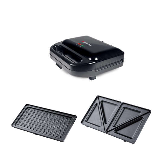 تصویر  ساندویچ‌ساز دو خانه سوئیس پلاس مدل SSM-270