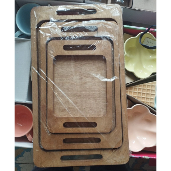 سینی چوبی بامبو مستطیل  3 تکه