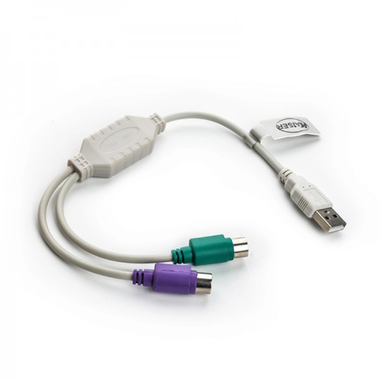 تصویر  کابل تبدیل برددار PS2 به USB کایزر (KAISER) طول 0.3 متر