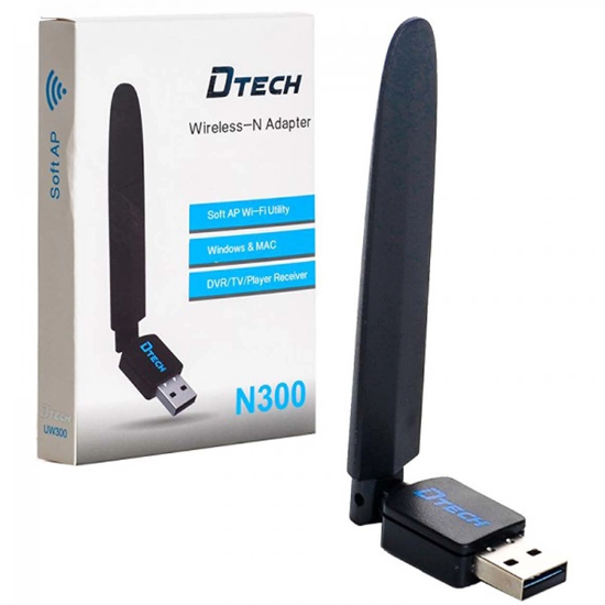 تصویر  کارت شبکه USB بیسیم دی-تک ( DTECH ) مدل UW300