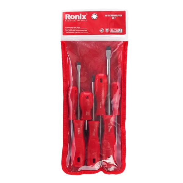 تصویر  ست پیچ گوشتی ۷ عددی رونیکس مدل RH-2705 با دسته پلاستیکی