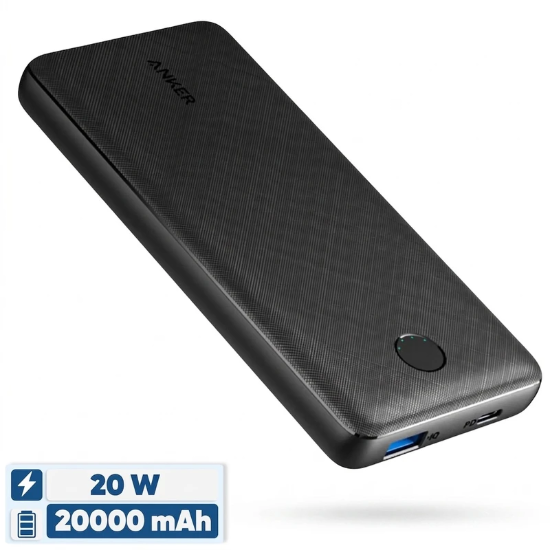 تصویر  پاوربانک انکر مدل ANKER A1287P11 20W 20000mAh مشکی