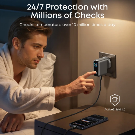 تصویر  شارژر کامل انکر مدل ANKER B121BKZ1 3 Port 100W PD مشکی