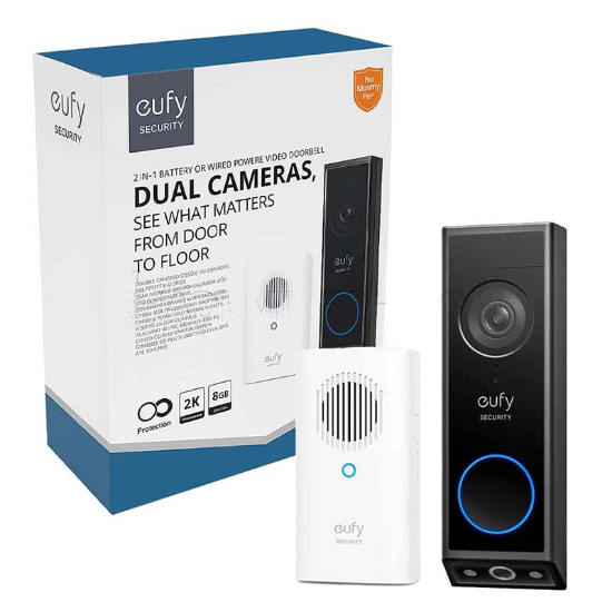 تصویر  زنگ درب تصویری هوشمند انکر یوفی مدل Anker eufy DUAL CAMERAS E340 E8214311