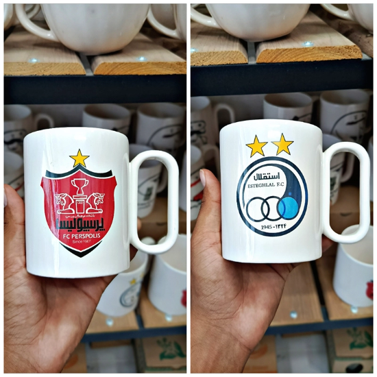 تصویر  ماگ پرسپولیس و استقلال سرامیکی