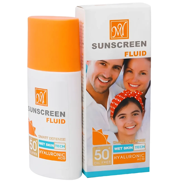 تصویر  ضد آفتاب بی رنگ فلوئید مای مدل هیالورونیک اسید SPF50 حجم 50 میلی لیتر