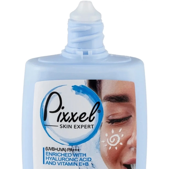 تصویر  کرم ضد آفتاب بی رنگ پیکسل با 50+SPF مناسب پوست جوشدار و چرب