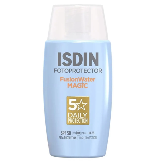 تصویر  کرم ضد آفتاب بی رنگ ایزدین ISDIN مدل فیوژن واتر مجیک SPF50 حجم 50ml