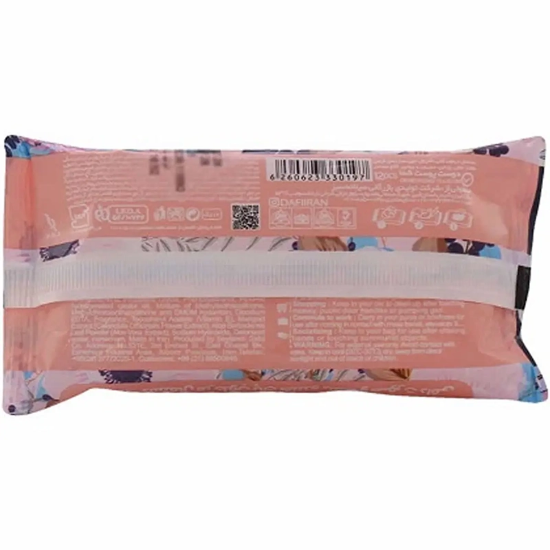 تصویر  دستمال مرطوب دست و صورت دافی Dafi مدل Water Wipes با 12 برگ