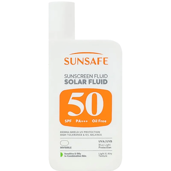 تصویر  ضد آفتاب فلوئید سان سیف مدل SPF50 مناسب پوست چرب و مختلط 55 میلی‌لیتر