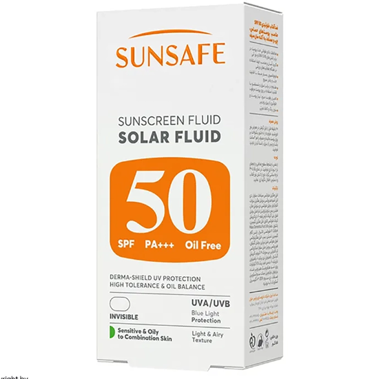 تصویر  ضد آفتاب فلوئید سان سیف مدل SPF50 مناسب پوست چرب و مختلط 55 میلی‌لیتر