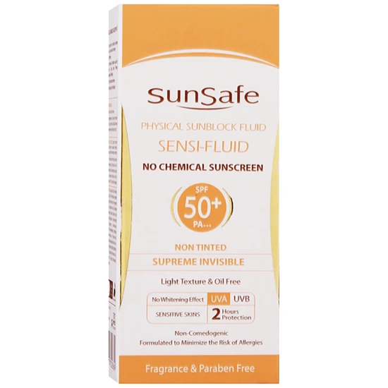 تصویر  کرم ضد آفتاب سان سیف sunsafe با SPF50 مناسب پوست حساس حجم 50ml