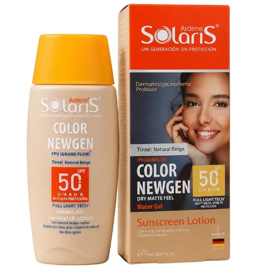 تصویر  لوسیون ضد آفتاب رنگی آردن سولاریس مدل Color Newgen با SPF50 بژ طبیعی
