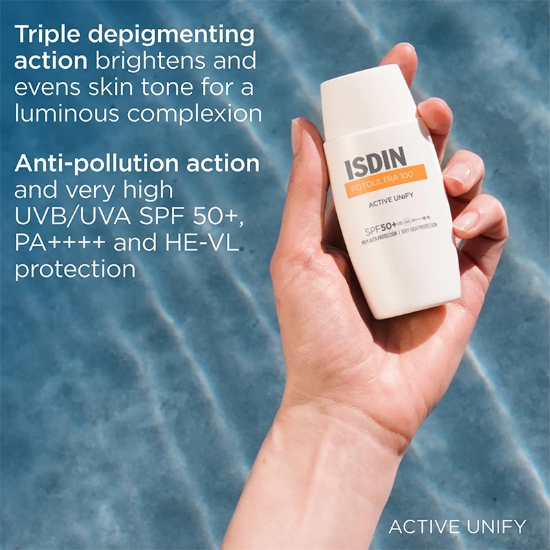 تصویر  کرم ضد آفتاب اکتیو یونیفای ایزدین ISDIN با SPF50+ حجم 50ml