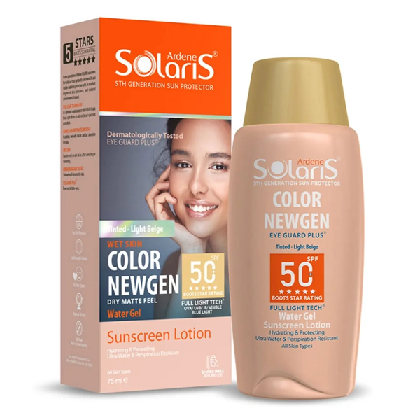 تصویر  لوسیون ضد آفتاب رنگی آردن سولاریس مدل Color NEWGEN بژ روشن SPF50+