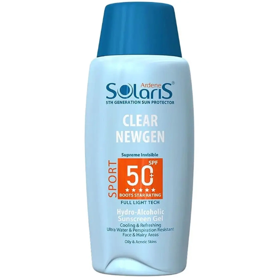 تصویر  ژل ضد آفتاب بی رنگ آردن سولاریس مدل SPORT با SPF50 حجم 100ml