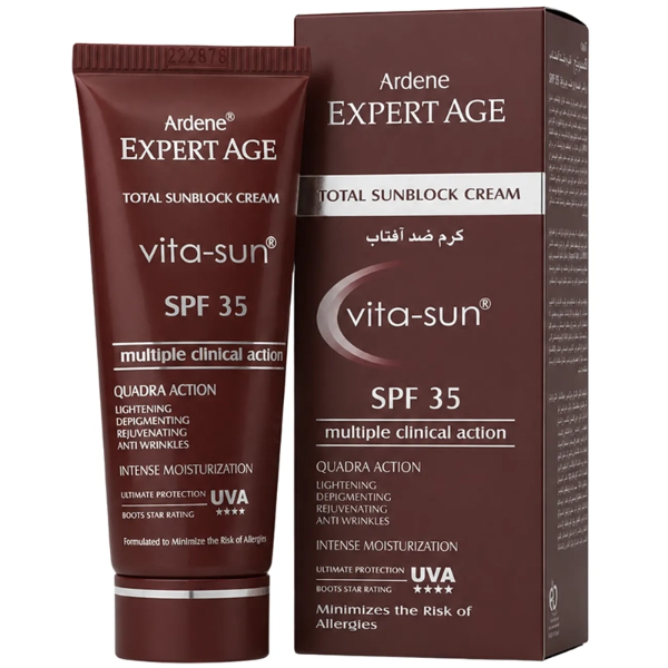 تصویر  کرم ضد آفتاب بی رنگ آردن اکسپرتیج مدل Vita-Sun با SPF35 حجم 45ml