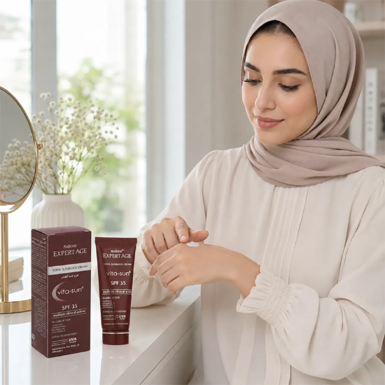 تصویر  کرم ضد آفتاب بی رنگ آردن اکسپرتیج مدل Vita-Sun با SPF35 حجم 45ml