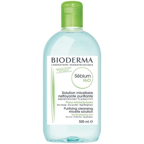تصویر  میسلار واتر بایودرما Bioderma مدل Sébium H2O حجم 500 میلی‌لیتر