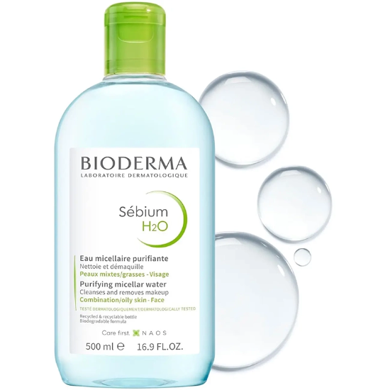 تصویر  میسلار واتر بایودرما Bioderma مدل Sébium H2O حجم 500 میلی‌لیتر