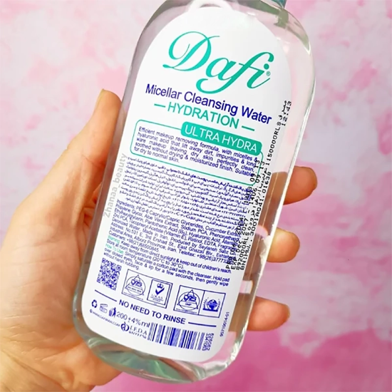 تصویر  میسلار واتر دافی Dafi مدل Hydration مناسب پوست خشک و معمولی حجم 200 میل
