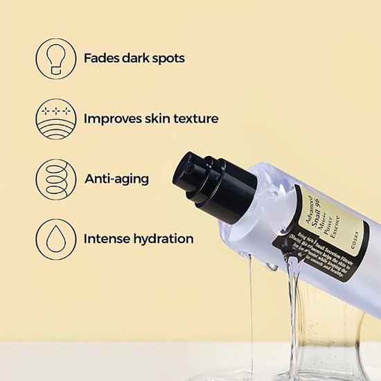 تصویر  اسنس حلزون کوزارکس COSRX اصل مدل Advanced Snail آبرسان و ترمیم کننده 100ml