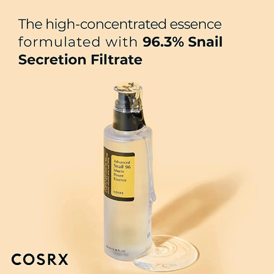 تصویر  اسنس حلزون کوزارکس COSRX اصل مدل Advanced Snail آبرسان و ترمیم کننده 100ml