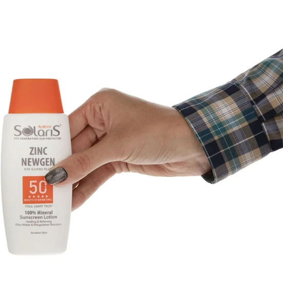 تصویر  لوسیون ضد آفتاب فیزیکال آردن سولاریس مدل Zinc NEWGEN +SPF50 بی رنگ