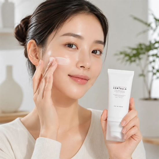 تصویر  ضد آفتاب رنگی تون آپ سنتلا اسکین 1004 اصل ضد لک و روشن کننده SPF50