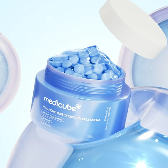 تصویر  ژل کرم کپسولی آبرسان هیالورونیک اسید مدی کیوب Medicube اصل