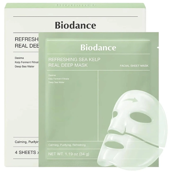 تصویر  ماسک ورقه ای بایودنس Biodance مدل Sea Kelp با بافت هیدروژلی