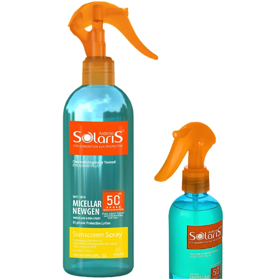 تصویر  اسپری ضد آفتاب دوفاز آردن سولاریس مدل Micellar Newgen با SPF50