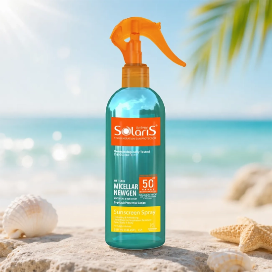 تصویر  اسپری ضد آفتاب دوفاز آردن سولاریس مدل Micellar Newgen با SPF50