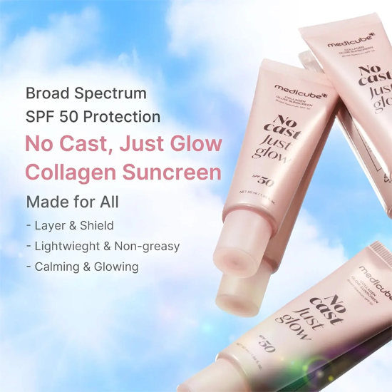 تصویر  ضد آفتاب کلاژن گلو مدی کیوب medicube اصل حجم 50ml با SPF 50 بی رنگ