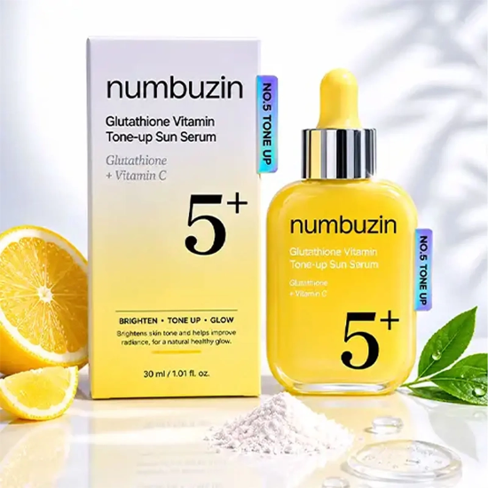 تصویر  سرم ضد آفتاب نامبوزین Numbuzin مدل No.5+ تون آپ SPF50+