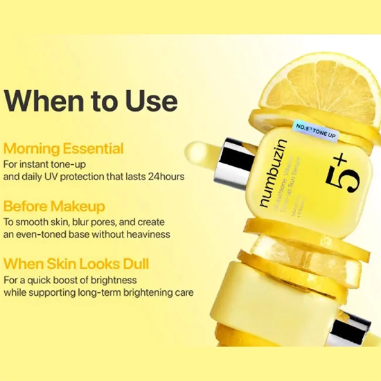 تصویر  سرم ضد آفتاب نامبوزین Numbuzin مدل No.5+ تون آپ SPF50+