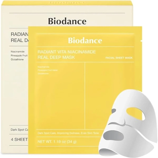 تصویر  ماسک هیدروژلی روشن کننده صورت بایودنس Biodance مدل Vita Niacinamide