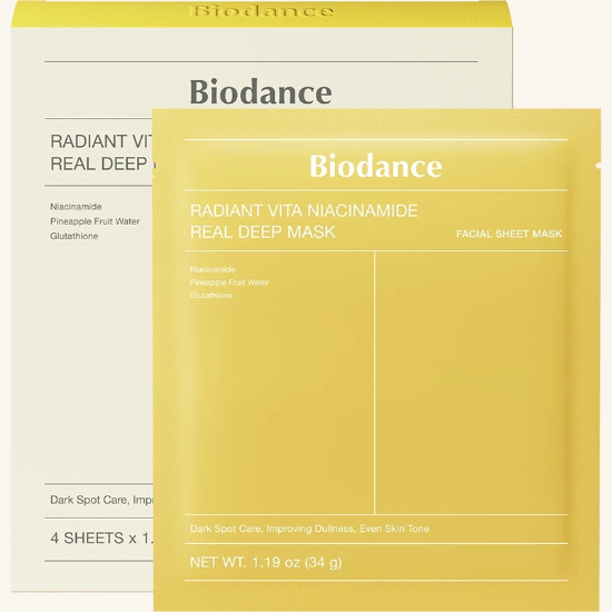 تصویر  ماسک هیدروژلی روشن کننده صورت بایودنس Biodance مدل Vita Niacinamide