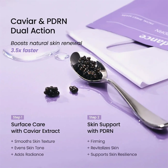 تصویر  ماسک صورت بایودنس Biodance مدل Caviar PDRN Real Deep بسته 4 عددی
