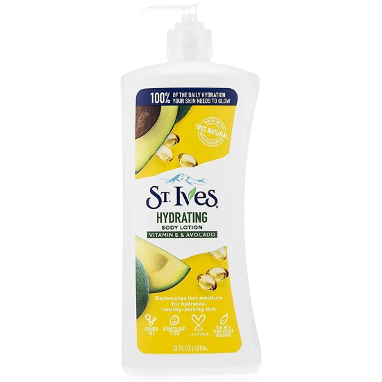 تصویر  لوسیون بدن سنت ایوز St. Ives دارای ویتامین E و آووکادو حجم 621ml