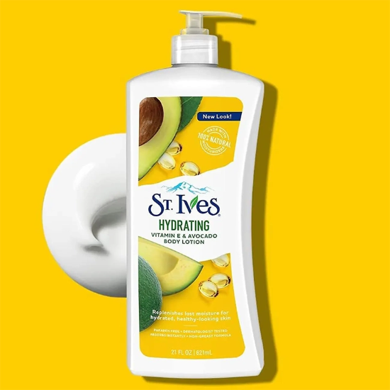 تصویر  لوسیون بدن سنت ایوز St. Ives دارای ویتامین E و آووکادو حجم 621ml