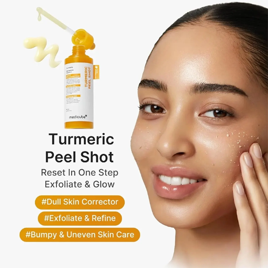 تصویر  سرم پیل شات زردچوبه و کوجیک اسید مدی کیوب Medicube لایه بردار 80ml