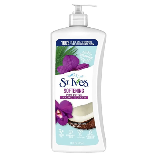 تصویر  لوسیون بدن نرم کننده سنت آیوز St. Ives با رایحه ارکیده و نارگیل 621ml