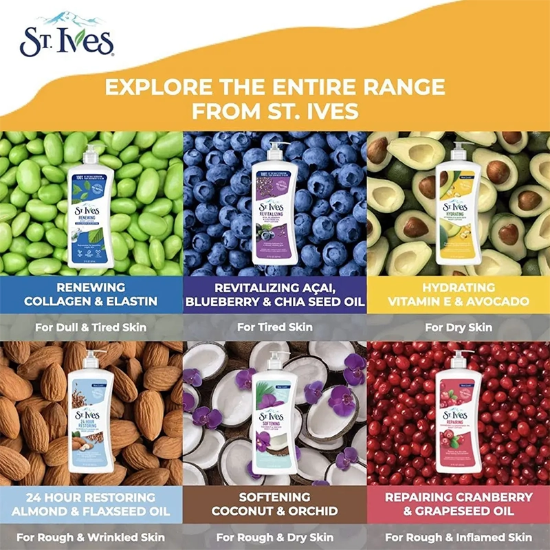 تصویر  لوسیون بدن نرم کننده سنت آیوز St. Ives با رایحه ارکیده و نارگیل 621ml