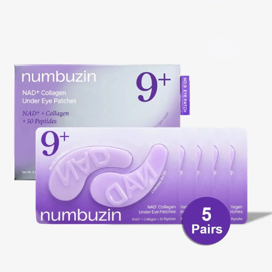 تصویر  پچ زیر چشم نامبوزین Numbuzin مدل No.9 NMN Collagen بسته 5 جفتی