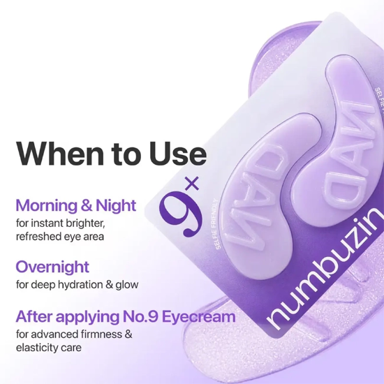 تصویر  پچ زیر چشم نامبوزین Numbuzin مدل No.9 NMN Collagen بسته 5 جفتی